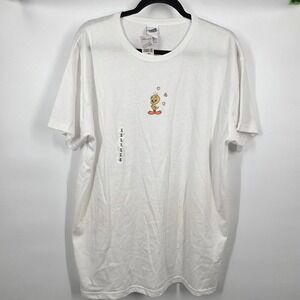 VTG NEW Looney Tunes Warner Bros. SZ XL White Tweety Bird Hear Love Cotton 2000s